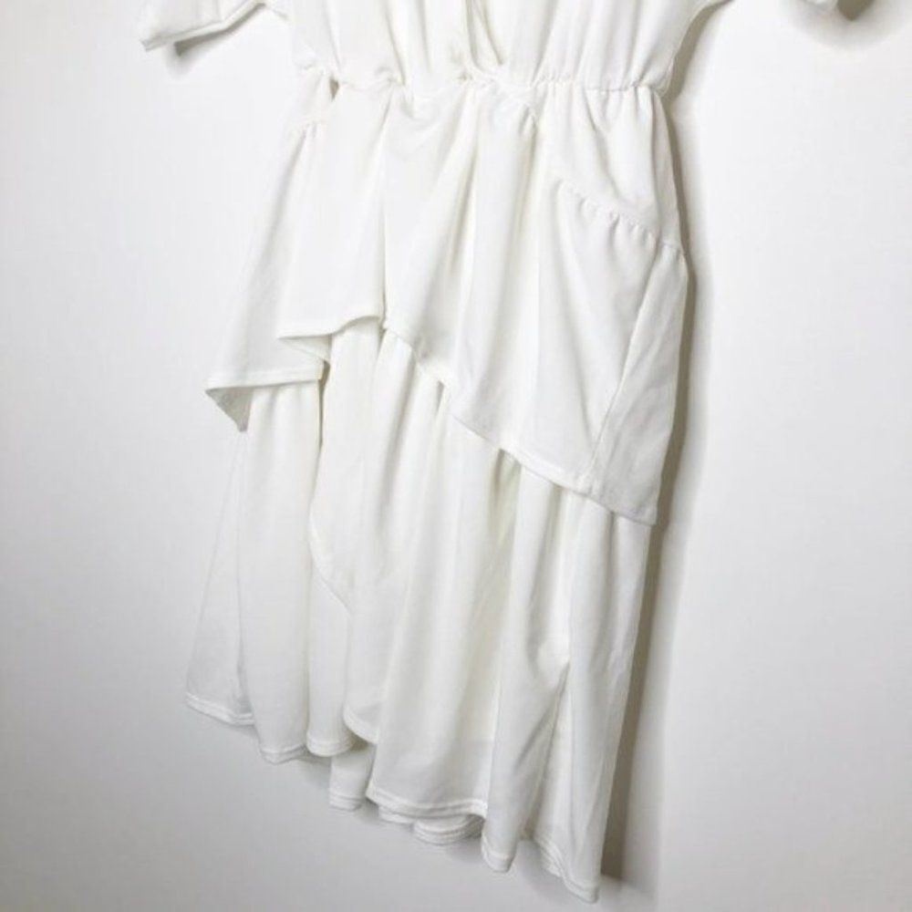 VANITY ROOM Tiered Knit Surplice Mini Dress  - Picture 4 of 8